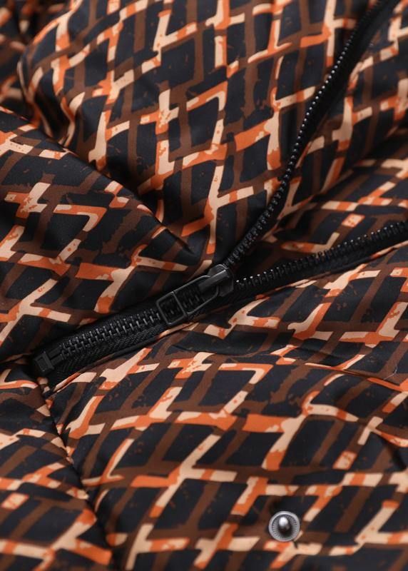 Fine yellow plaid down coat winter plus size jacket hooded zippered Luxury coats Fine yellow plaid down coat winter plus size jacket hooded zippered Luxury coats