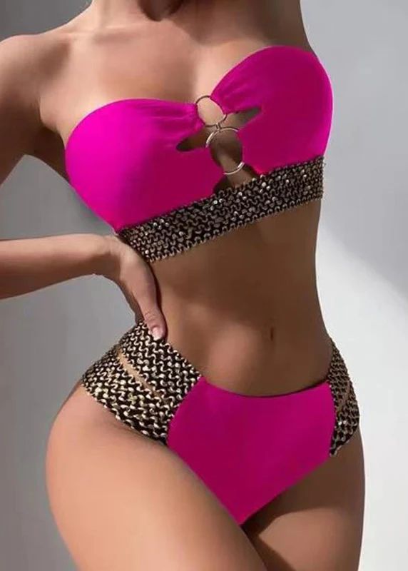 Rose Split Swimsuit Belt Accessories Women's High Waisted
