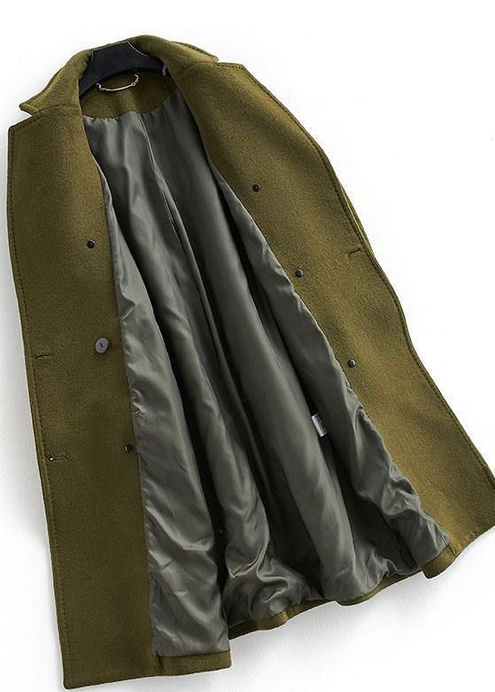 Woolen Coat trendy plus size long double breast women coats Notched Woolen Coat trendy plus size long double breast women coats Notched